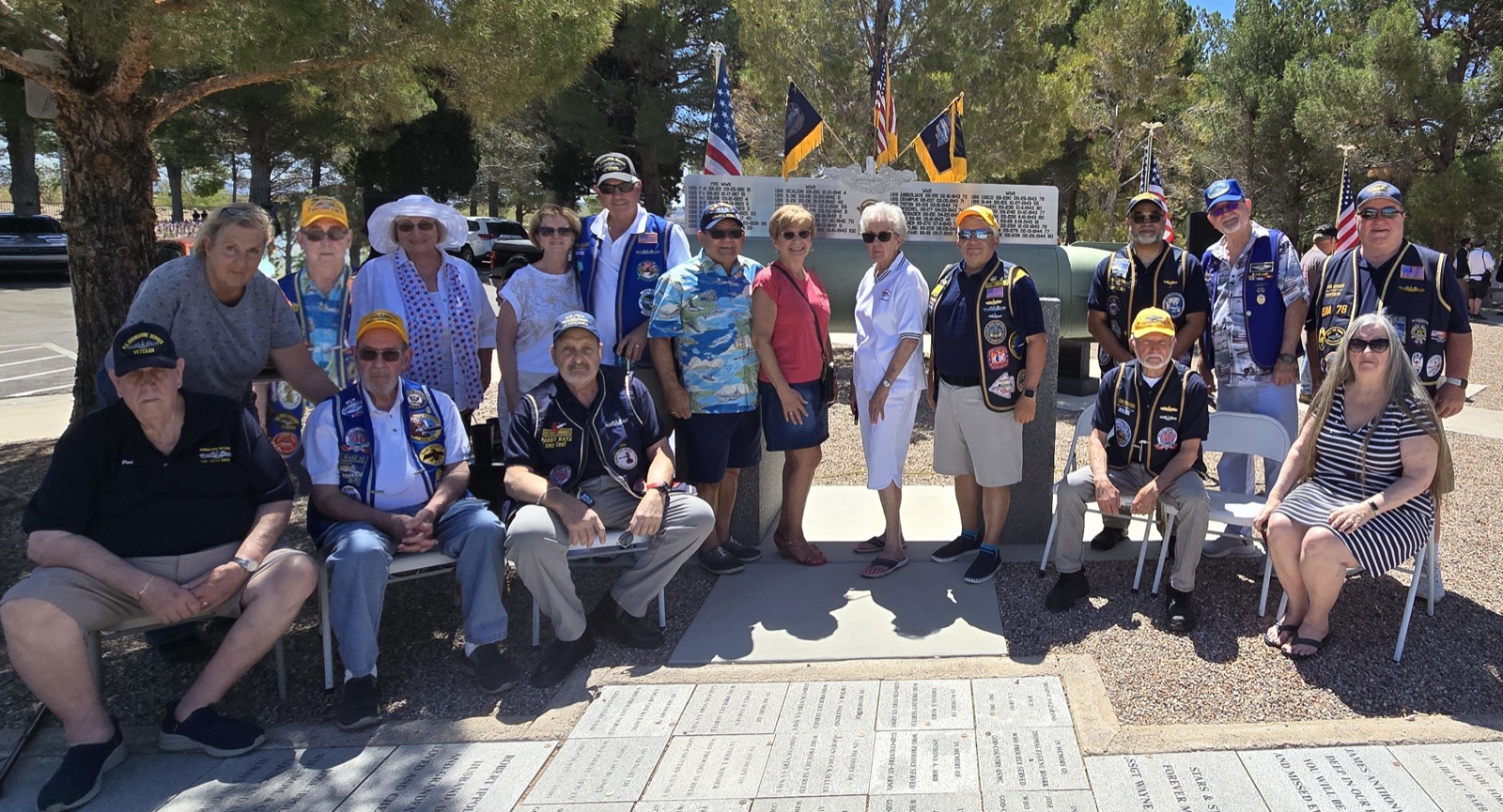 Base 51 shipmates and families at the submarine memorial